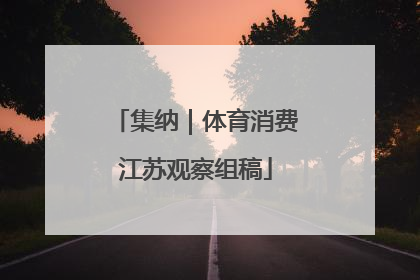 集纳｜体育消费江苏观察组稿