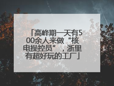高峰期一天有500余人来做“核电操控员”，浙里有超好玩的工厂