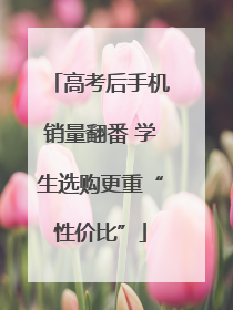 高考后手机销量翻番 学生选购更重“性价比”