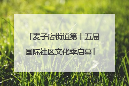 麦子店街道第十五届国际社区文化季启幕