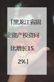 黑龙江省固定资产投资同比增长15.2%