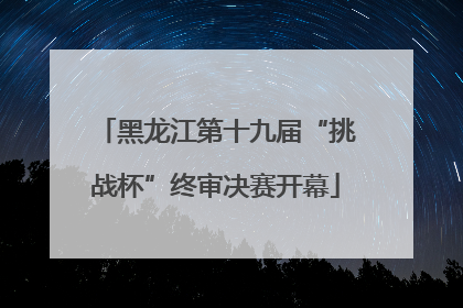 黑龙江第十九届“挑战杯”终审决赛开幕