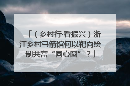 （乡村行·看振兴）浙江乡村弓箭馆何以靶向绘制共富“同心圆”？