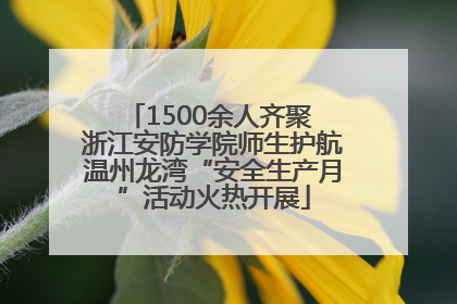 1500余人齐聚 浙江安防学院师生护航温州龙湾“安全生产月”活动火热开展
