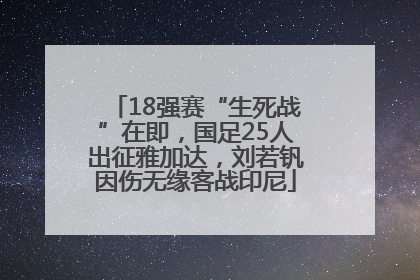 18强赛“生死战”在即，国足25人出征雅加达，刘若钒因伤无缘客战印尼