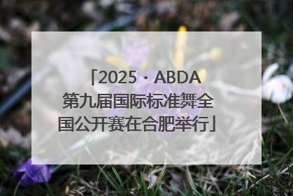 2025・ABDA 第九届国际标准舞全国公开赛在合肥举行