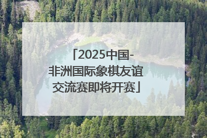 2025中国-非洲国际象棋友谊交流赛即将开赛