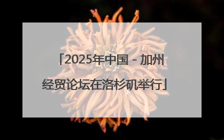 2025年中国－加州经贸论坛在洛杉矶举行