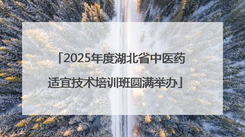 2025年度湖北省中医药适宜技术培训班圆满举办