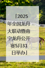 2025年全国龙舟大联动暨南宁龙舟公开赛5月31日举办