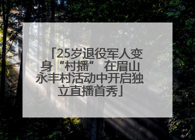 25岁退役军人变身“村播” 在眉山永丰村活动中开启独立直播首秀