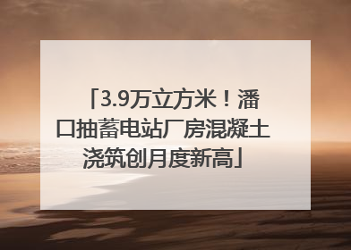 3.9万立方米！潘口抽蓄电站厂房混凝土浇筑创月度新高