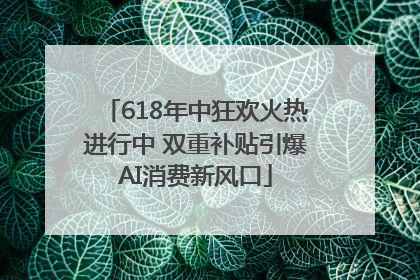 618年中狂欢火热进行中 双重补贴引爆AI消费新风口