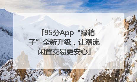 95分App“绿箱子”全新升级，让潮流闲置交易更安心