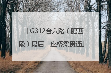 G312合六路（肥西段）最后一座桥梁贯通